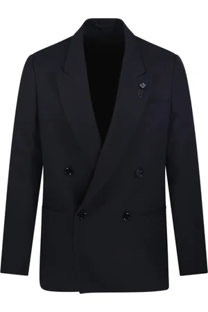 LARDINI Jakke, Herre, Sort, M, Uld, Blå Blazer til Mænd
