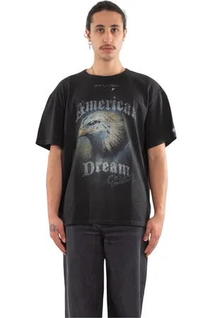 MISBHV Top, Herre, Sort, L, Bomuld, Vasket Sort Dream Tee