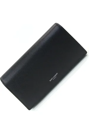 Saint Laurent Pre-owned, unisex, Sort, ONE SIZE, Tyl, Pre-owned Laeder punge