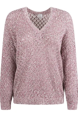 ELEVENTY Strik, Dame, Lyserød, XS, Bomuld, Sweater Bomuld Polyamid Polyester