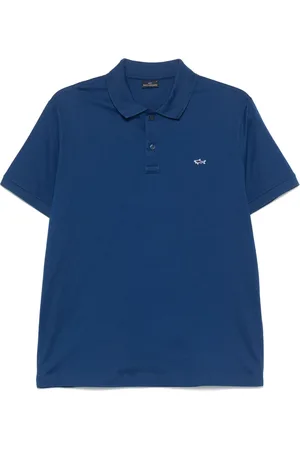 Paul & Shark Top, Herre, Blå, 4XL, Bomuld, Klassisk Bomuldspolo lavet i Italien
