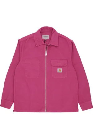 Carhartt Jakke, Herre, Lyserød, XL, Bomuld, Magenta Skjortejakke Letvægts Bomuld