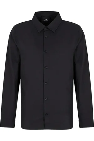 Armani Exchange Skjorte, Herre, Sort, S, Elegant Sort Skjorte til Mænd