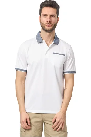 Bugatti Top, Herre, Hvid, 3XL, Bomuld, Hvid Polo T-shirts og Polos