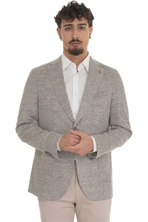 PAOLONI Jakke, Herre, Brun, 2XL, Uld, Stilfuld Klassisk Jakke til Mænd