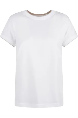 ELEVENTY Top, Dame, Hvid, L, Bomuld, Bomuld Hvid T-shirts og Polos