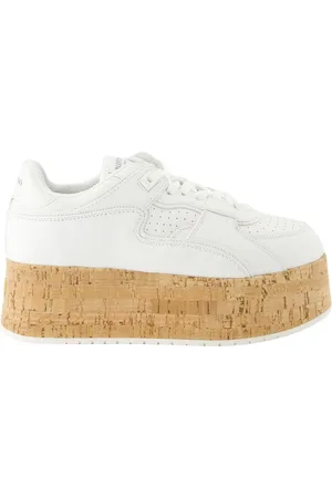 VALENTINO GARAVANI Sko, Dame, Hvid, 38 EU, Læder, Freedots XL Læder Platform Kurv
