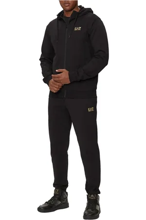 EA7 Sport, Herre, Sort, XL, Uld, Sorte Bukser med EA7 Logo