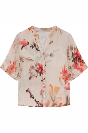 gustav Bluser & Skjorter, Dame, Flerfarvet, S, Uld, Carmen Skjorte Sand/Rose