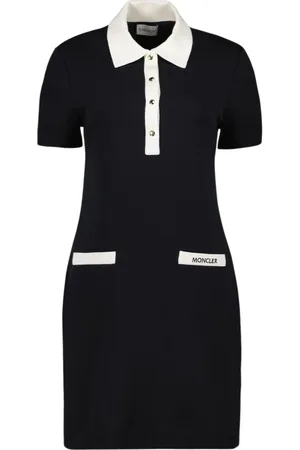 Moncler Kjole, Dame, Blå, S, Bomuld, Korte kjoler
