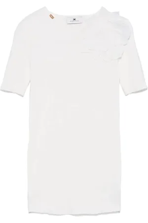 Elisabetta Franchi Bluser & Skjorter, Dame, , M, Uld, Stilfuld Strik Trøje