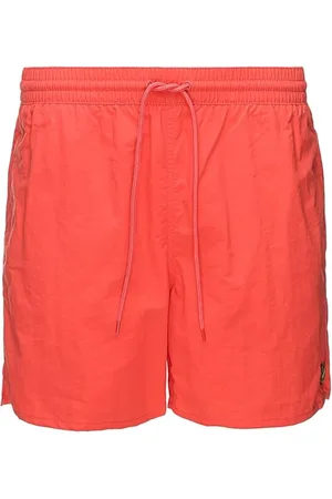 Lyle & Scott Badetøj, Herre, Rød, XL, Nylon, Ensfarvede badeshorts i rød