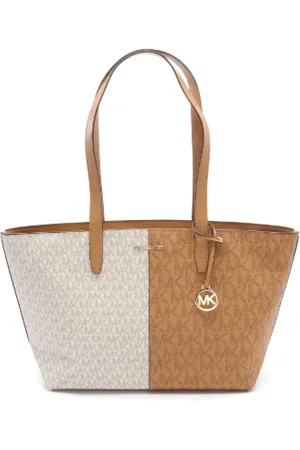 Michael Kors Pre-owned, Dame, Hvid, ONE SIZE, Uld, Pre-owned Canvas skuldertasker