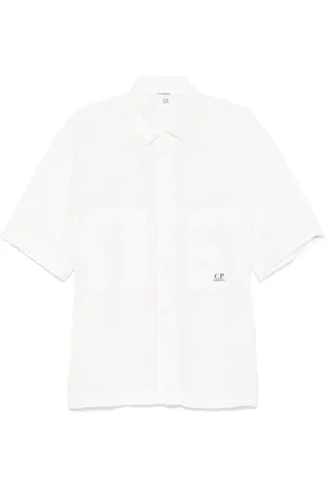 C.P. Company Skjorte, Herre, Hvid, XL, Linned, Linned Skjorte