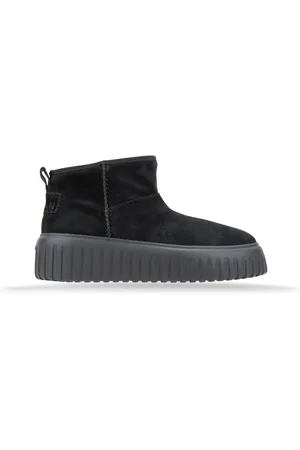 Hogan Sko, Dame, Sort, 36 EU, Uld, Skind Slip-On Støvle Shearling Foret