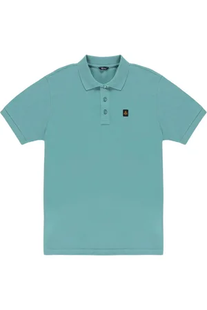 RefrigiWear Top, Herre, Blå, XL, Bomuld, Enkel Broderet Polo Skjorte