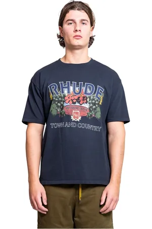 Rhude Top, Herre, Flerfarvet, L, Vintage Sort Town and Country Tee