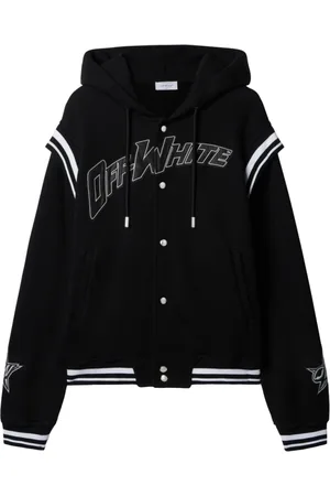 OFF-WHITE Sweathshirts & Hoodies, Herre, Sort, L, Uld, Sort hættetrøje med lommer