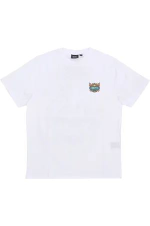 DOLLY NOIRE Top, Herre, Hvid, S, Bomuld, Ganesha Tee Kortærmet Skjorte