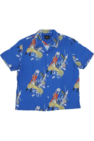 Huf Skjorte, Herre, Flerfarvet, XL, Rayon, Royal Resort Camp Krave Skjorte