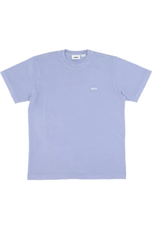 Obey Top, Herre, Blå, XL, Bomuld, Pigment Tee Hydrangea Herre T-shirt