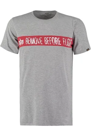 Alpha Industries Top, Herre, Grå, XL, Bomuld, RBF Grå T-shirt