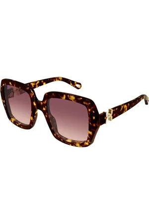 Chloé Tilbehør, Dame, Brun, 52 MM, Uld, Stilfulde solbriller med solbeskyttelse