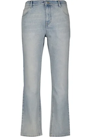 Courrèges Jeans, Dame, Blå, W28, Denim, Straight Leg Denim Jeans Blå Vasket
