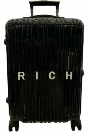 John Richmond Kuffert, Dame, Sort, ONE SIZE, Blank Sort Unisex Trolley med Hvidt Logo