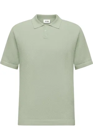 Drykorn Top, Herre, Grøn, S, Polo T-shirt med korte ærmer og knapper