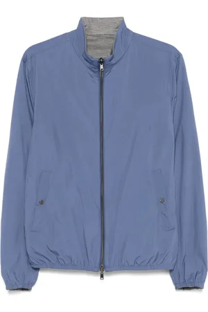 HERNO Jakke, Herre, Blå, XL, Polyester, Vendbar Ultralight Polyesterjakke med Lynlås
