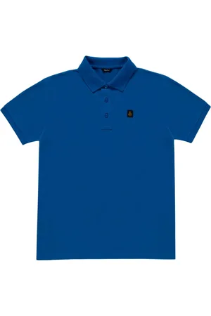 RefrigiWear Top, Herre, Blå, L, Bomuld, Enkel Broderet Polo Skjorte