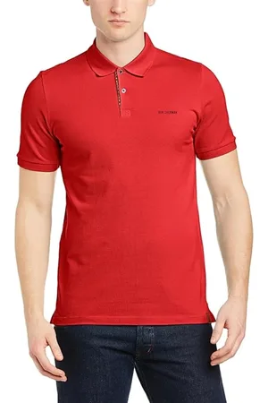 Ben Sherman Top, Herre, Rød, S, Bomuld, Rød Letterbox Polo Skjorte