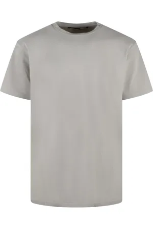 LOW BRAND Top, Herre, Grå, M, Bomuld, Bomuld Jersey Crew Neck T-Shirt