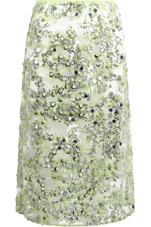 Baum und Pferdgarten Nederdel, Dame, Grøn, S, Polyester, Pailletnederdel 
