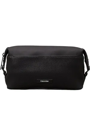 Calvin Klein Taske, Herre, Sort, ONE SIZE, Polyester, Sort Toilettaske - Patchet Design