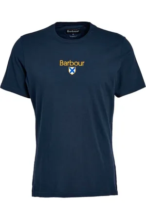 Barbour Top, Herre, Blå, L, Bomuld, Emblem Grafisk T-shirt Dyb Blå