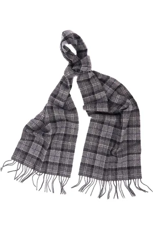 Barbour Tilbehør, Herre, Grå, ONE SIZE, Uld, Tartan Uldtørklæde Med Frynser Klassisk Stil