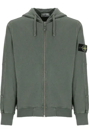 Stone Island Sweathshirts & Hoodies, Herre, Grøn, XL, Bomuld, Zip-throughs
