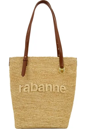 Paco rabanne Taske, Dame, , ONE SIZE, Læder, Raffia Tote Taske Forår-Sommer 2025