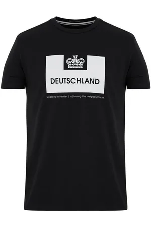 Ben Sherman Top, Herre, Sort, S, Bomuld, Land Serie T-Shirt Deutschland