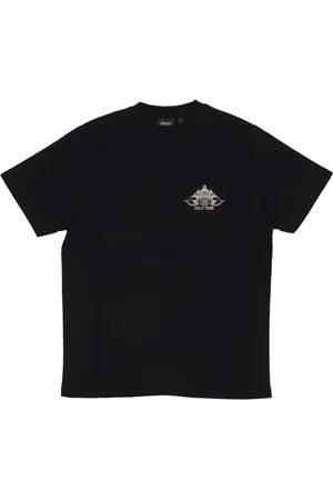 DOLLY NOIRE Top, Herre, Sort, 2XL, Bomuld, Sort Herre Tee med Print