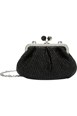 Max Mara Taske, Dame, Sort, ONE SIZE, Rafia Medium Taske