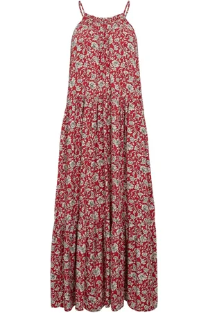 Co`Couture Kjole, Dame, Flerfarvet, XS, Uld, Scarletcc Stropløs Kjole Rød