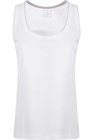 ELEVENTY Top, Dame, Hvid, L, Bomuld, Bomuld Top Fremstillet i Italien