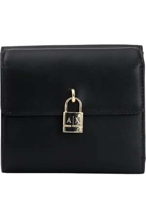 Armani Exchange Tilbehør, Dame, Sort, ONE SIZE, Uld, Sort damepung med låsedetalje