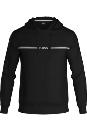 HUGO BOSS Sweathshirts & Hoodies, Herre, Sort, XL, Bomuld, Herre Ægte hættetrøje med Raglanærmer
