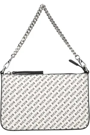 John Richmond Taske, Dame, Hvid, ONE SIZE, Uld, Hvid Skuldertaske med All Over Print
