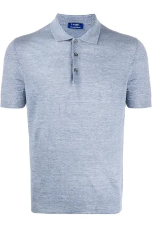 BARBA Top, Herre, Blå, XL, Linned, Linned polo skjorte lavet i Italien