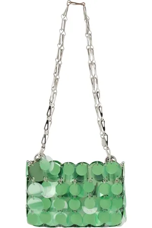 Paco rabanne Taske, Dame, Grøn, ONE SIZE, Polyester, Sparkle Disc Taske Grøn Sølv